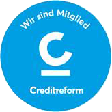 Wir sind Mitglied bei Creditreform