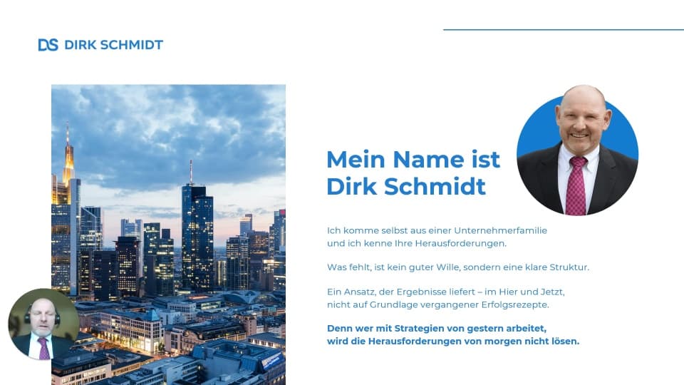 Dirk Schmidt Unternehmensberatung Frankfurt am Main